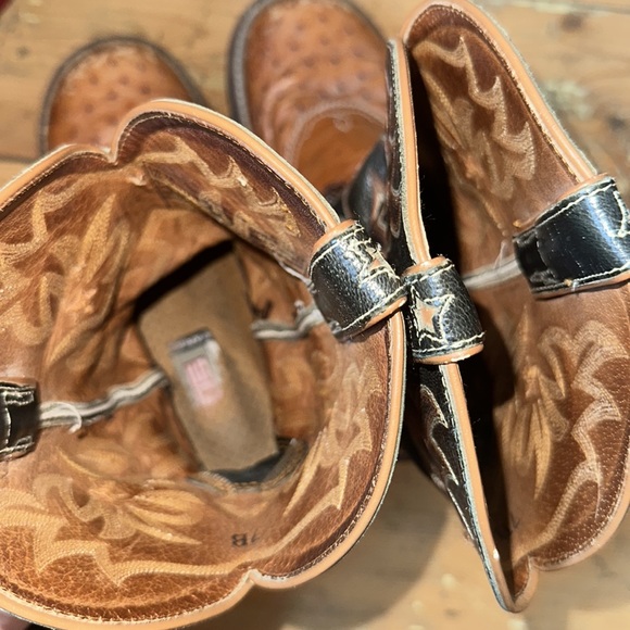 Ariat Pro Baby Ostrich leather cowboy boots. Women’s size 7 cognac green - Picture 9 of 12